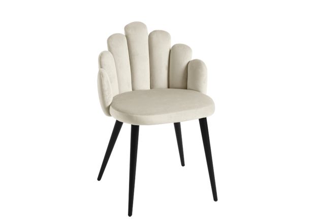 Silla Hanpe Terciopelo Patas Negras