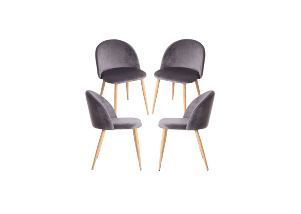 Pack 4 Cadeiras Hill Veludo