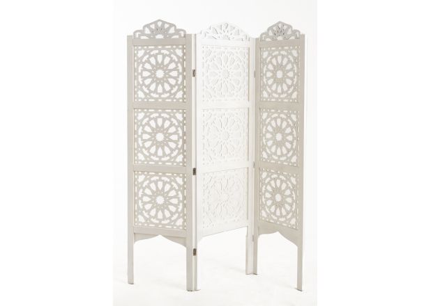 Biombo Nufer Madera Blanco