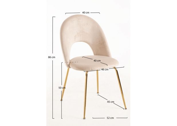 Silla Wedan Gold Terciopelo