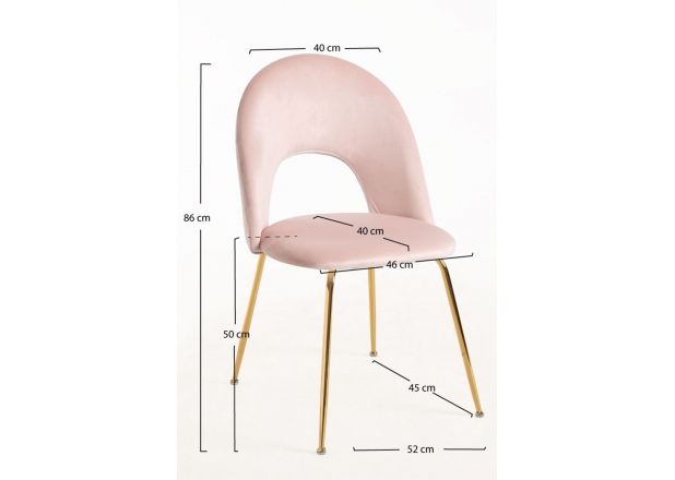 Silla Wedan Gold Terciopelo