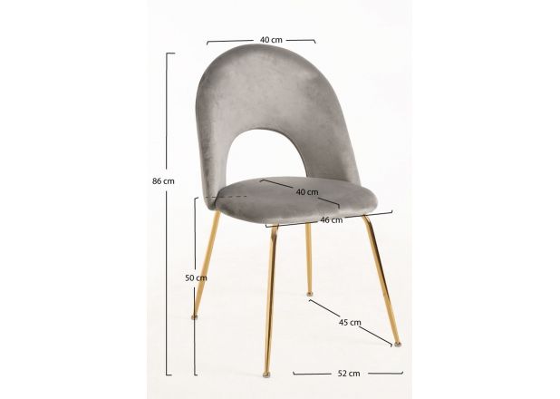 Silla Wedan Gold Terciopelo