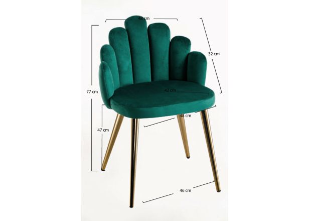 Silla Hanpe Gold Terciopelo