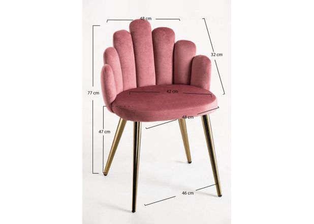 Silla Hanpe Gold Terciopelo