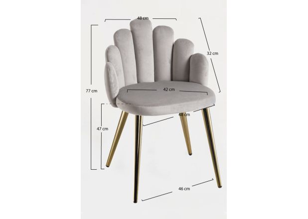 Silla Hanpe Gold Terciopelo