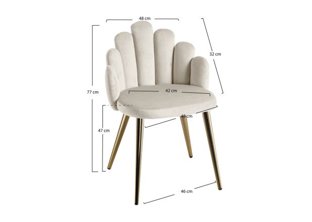 Silla Hanpe Gold Terciopelo