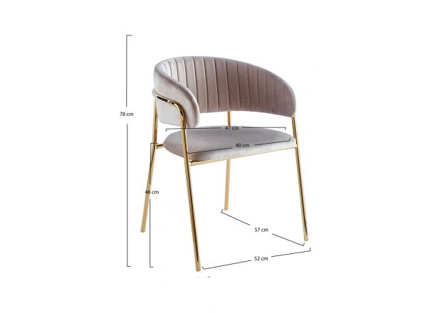 Silla Niel Golden Terciopelo
