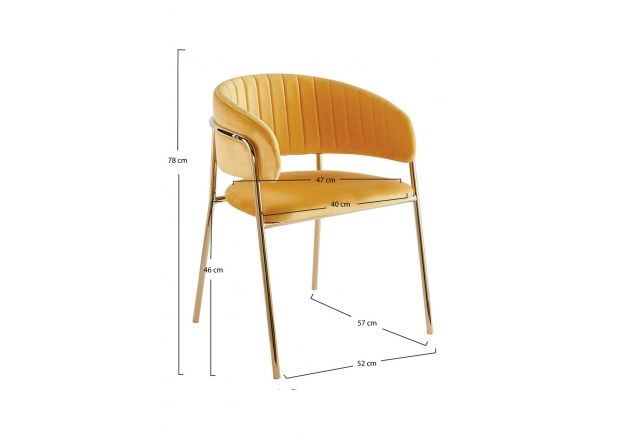Silla Niel Golden Terciopelo