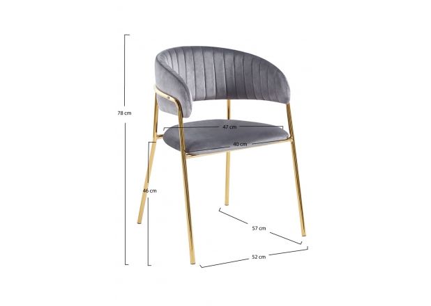Silla Niel Golden Terciopelo