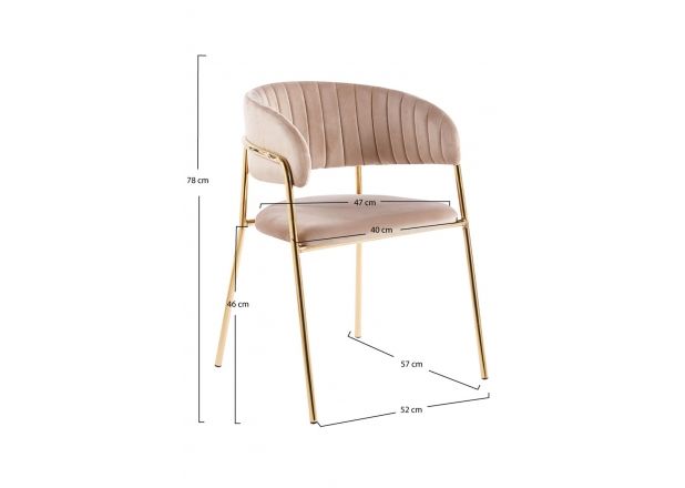 Silla Niel Golden Terciopelo