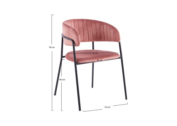 Silla Niel Black Terciopelo