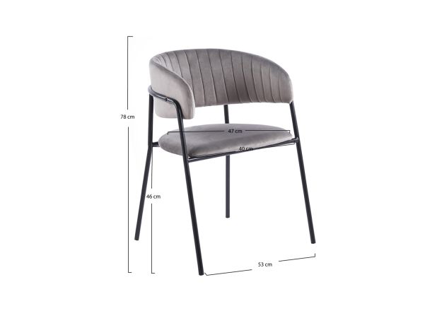 Silla Niel Black Terciopelo