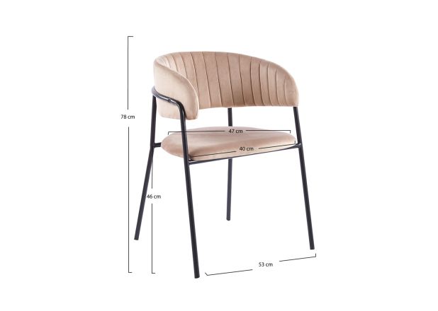 Silla Niel Black Terciopelo