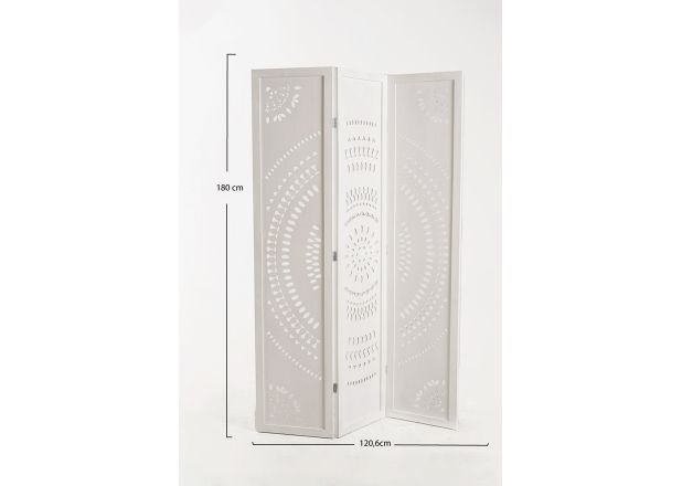 Biombo Diman Madera Blanco