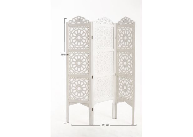 Biombo Nufer Madera Blanco