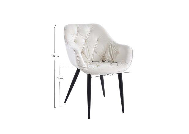 Silla Creta Black Terciopelo