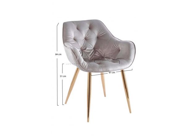 Silla Creta Golden Terciopelo
