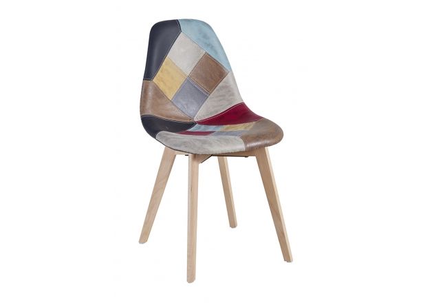 Silla Nordi Patchwork Polipiel