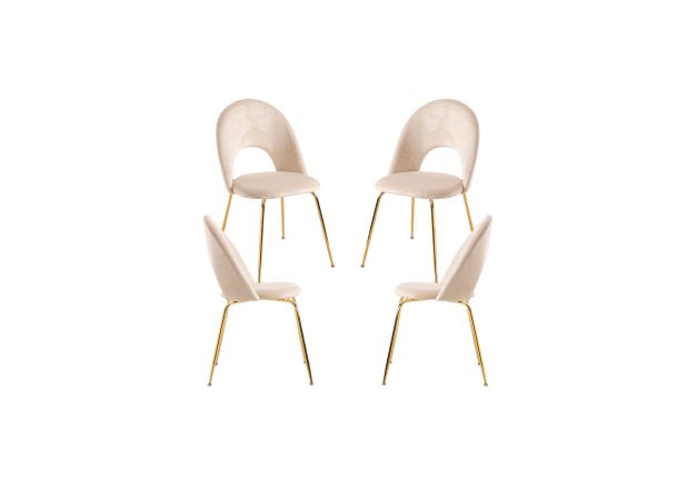 Pack 4 Sillas Wedan Gold Terciopelo