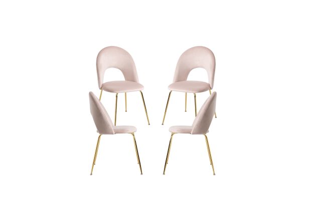 Pack 4 Sillas Wedan Gold Terciopelo
