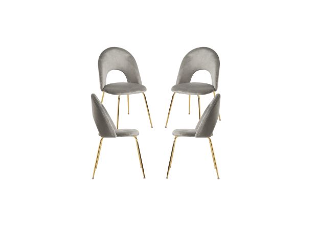 Pack 4 Sillas Wedan Gold Terciopelo