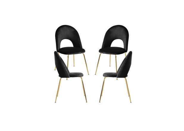 Pack 4 Sillas Wedan Gold Terciopelo