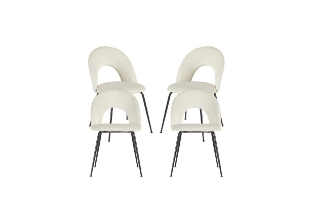 Pack 4 Sillas Wedan Black Terciopelo