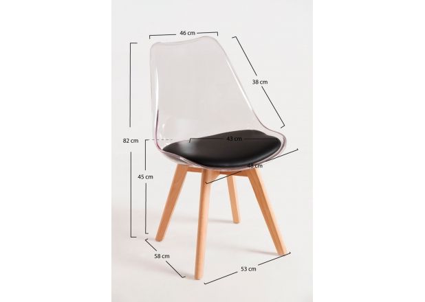Silla Mona Transparente Asiento