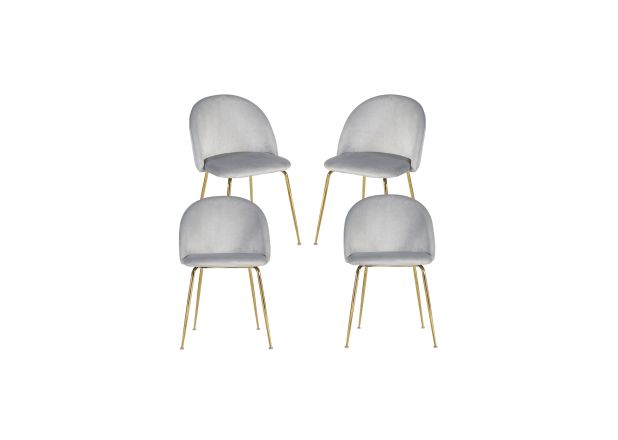 Pack 4 Sillas Golden Nilda Terciopelo