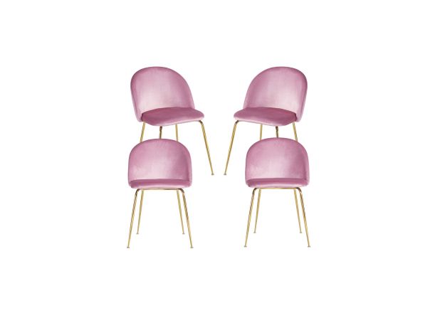 Pack 4 Sillas Golden Nilda Terciopelo