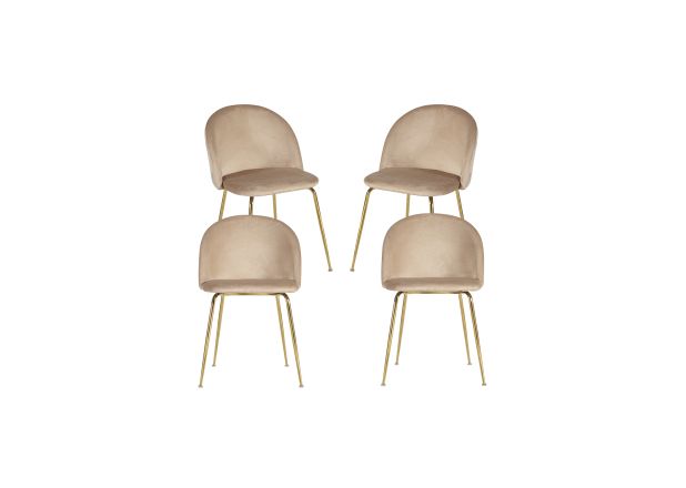 Pack 4 Sillas Golden Nilda Terciopelo