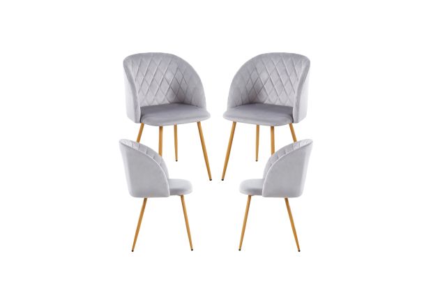 Pack 4 Sillas Hall Terciopelo