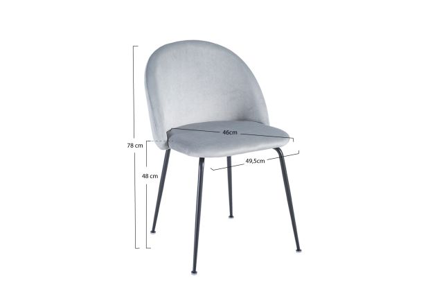 Silla Black Nilda Terciopelo