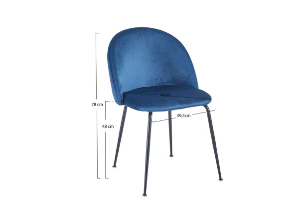 Silla Black Nilda Terciopelo