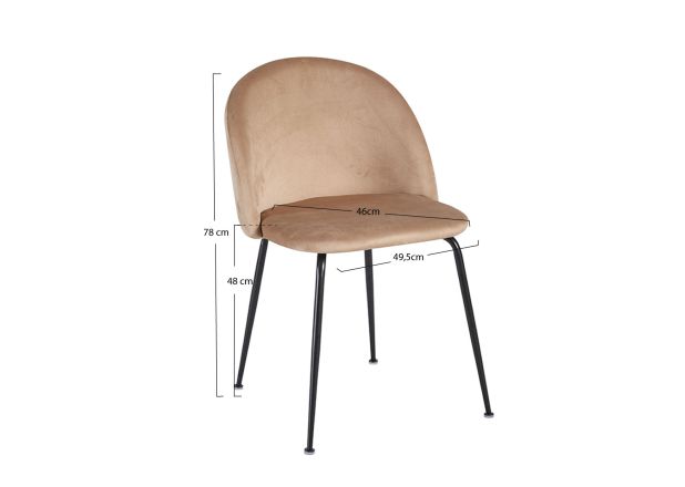 Silla Black Nilda Terciopelo