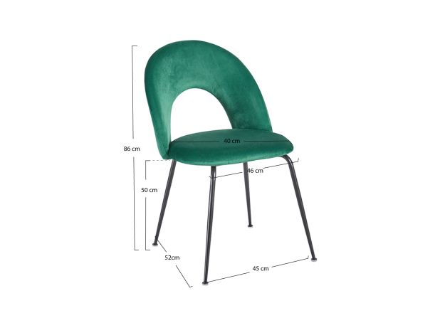 Cadeira Wedan Black Veludo