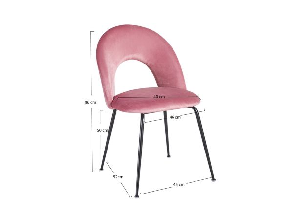 Cadeira Wedan Black Veludo