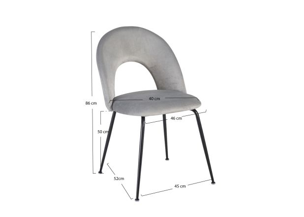 Silla Wedan Black Terciopelo