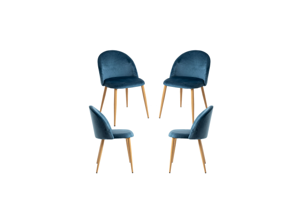 Pack 4 Cadeiras Hill Veludo