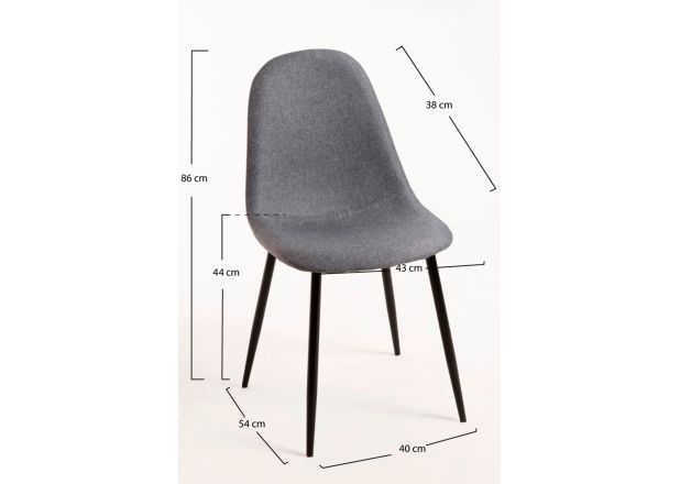 Silla Black Leo Tela