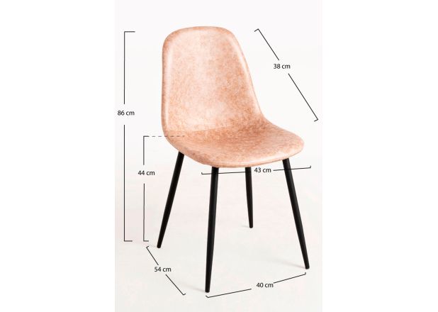 Silla Black Leo Polipiel Vintage