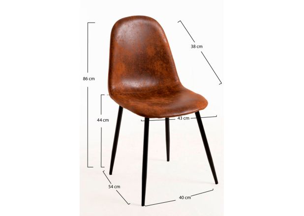Silla Black Leo Polipiel Vintage