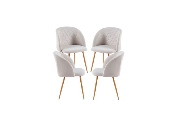 Pack 4 Sillas Hall Tela