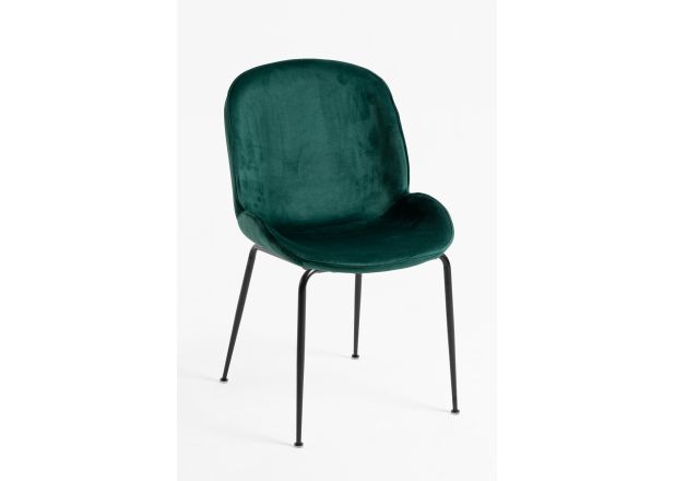 Silla Shel Black Terciopelo