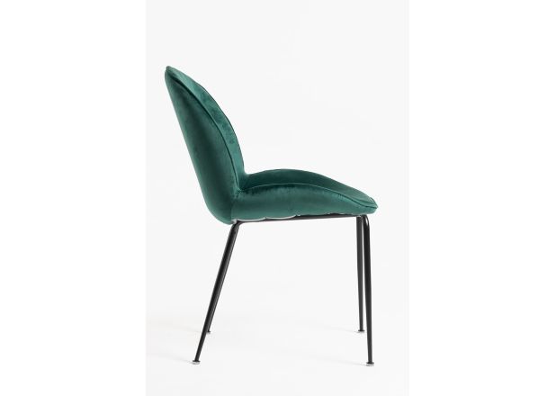 Silla Shel Black Terciopelo