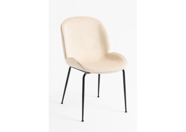 Silla Shel Black Terciopelo