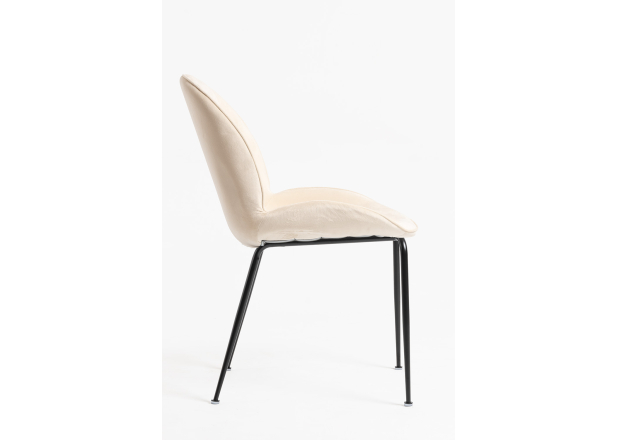 Silla Shel Black Terciopelo