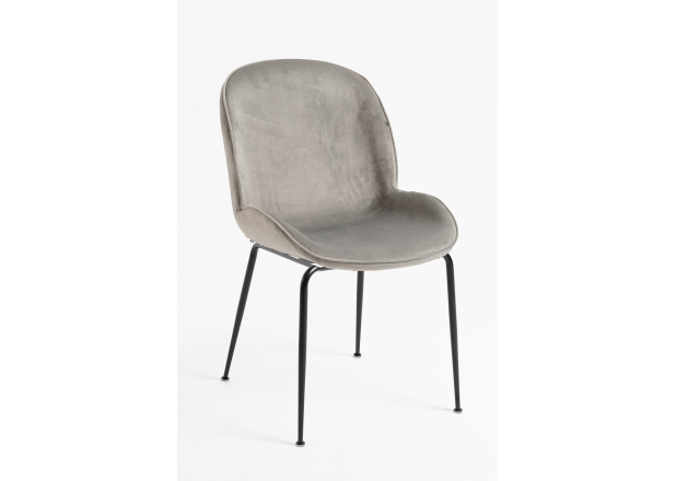 Silla Shel Black Terciopelo