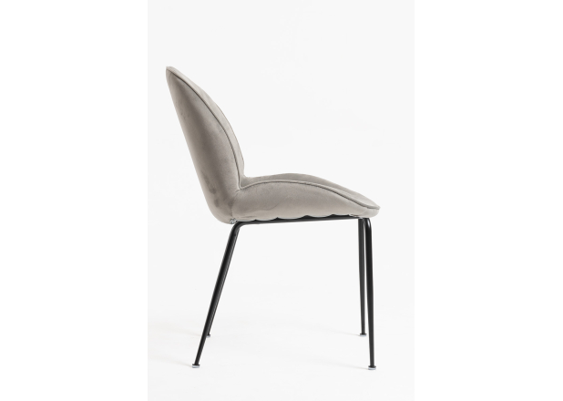 Silla Shel Black Terciopelo
