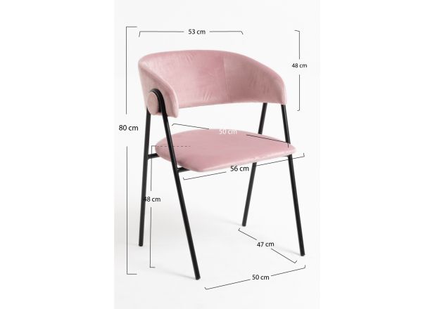 Silla Huldi Black Terciopelo